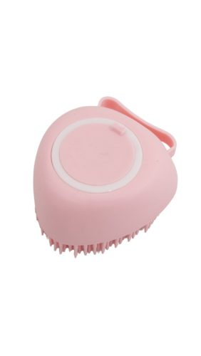 Fürdető és masszázskefe sampon adagolóval - Rózsaszín