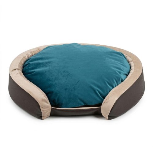 Alfa Comfort Forest Calm – Ovális memóriahabos kutyafekhely kerettel L (80 × 120 cm)